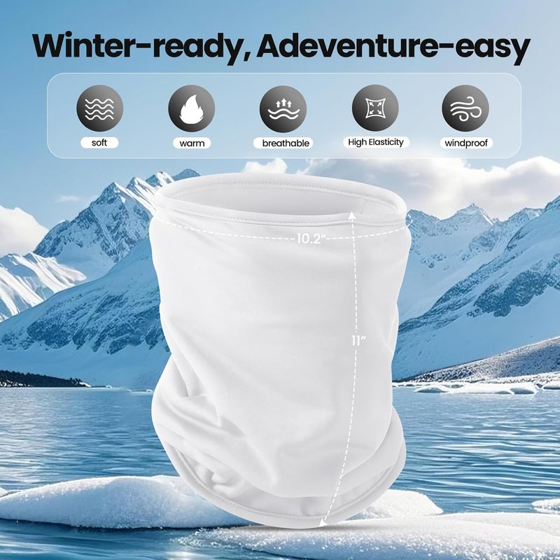 Beehow Store Neck Gaiter Windproof Winter Ski Mask Face Scarf for Men Women Fleece Lining for Skiing Hiking Running Motorcycling - Image 4
